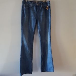 NWT HIPPIE Brand Distressed 5 Pocket Mid-Rise Bootcut Long Jeans Size 30